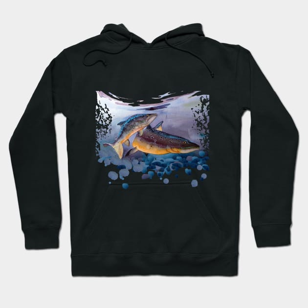 BrownTrout2 Hoodie by acfkt